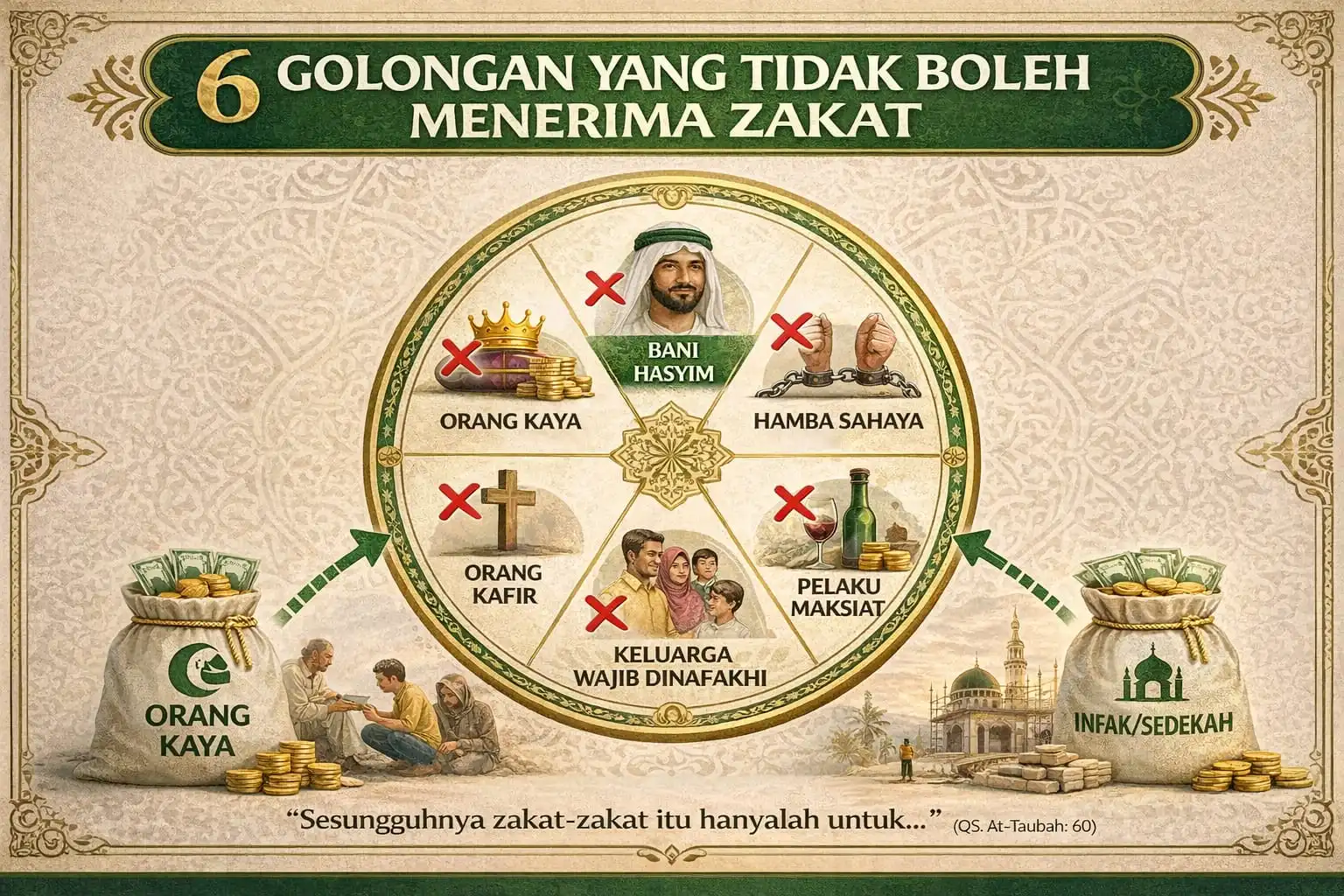 6 Golongan Yang Tidak Boleh Menerima Zakat